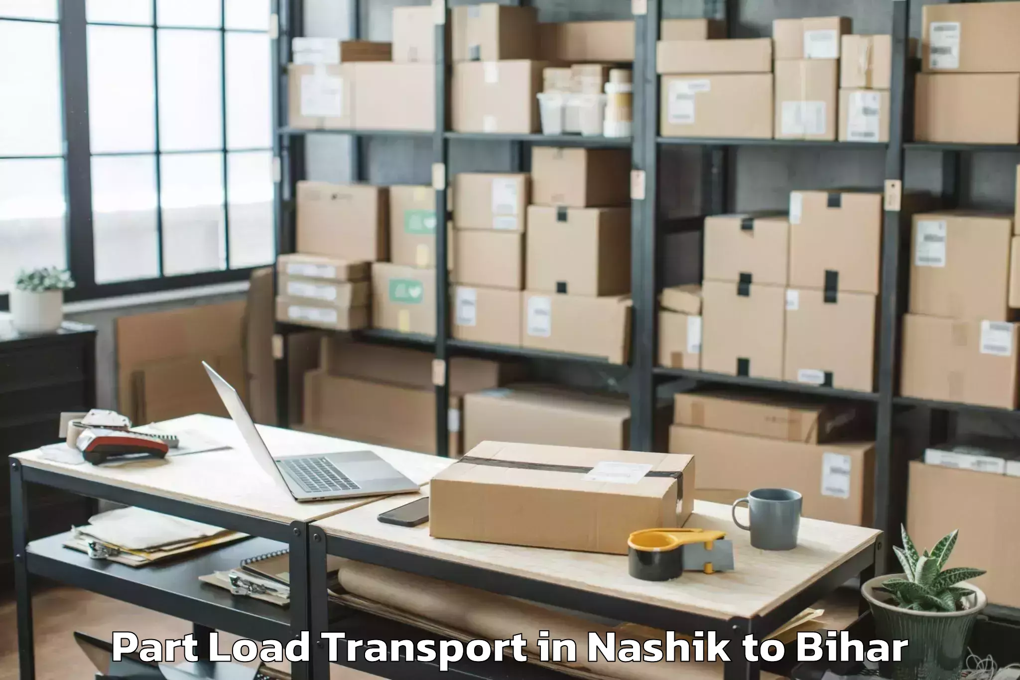 Book Nashik to Harsidhi Pakariya Part Load Transport Online